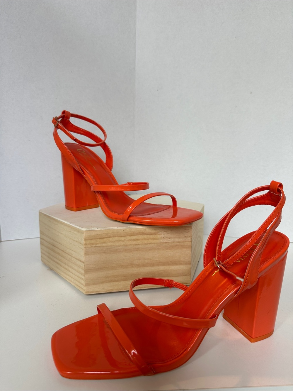 Olivia Jaymes Orange Y2K Heels